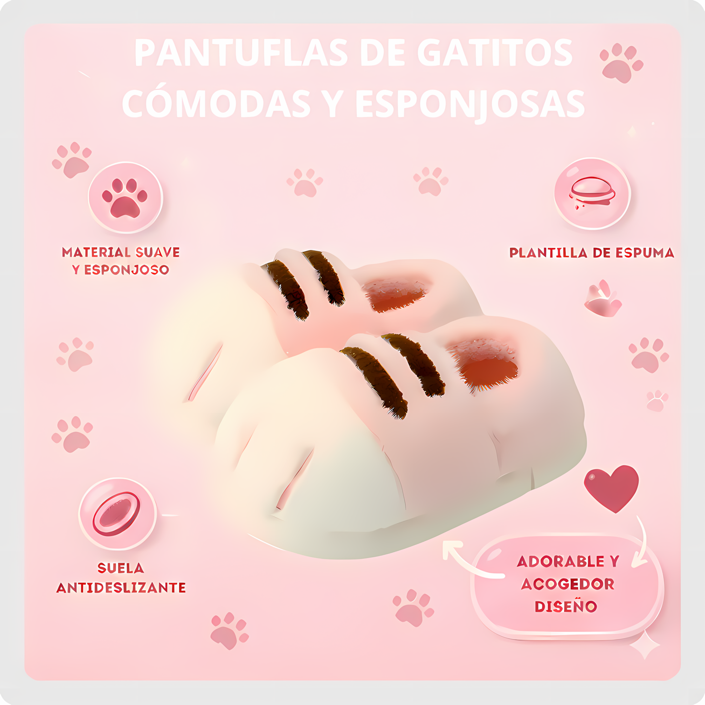 Pantuflas de Gatitos Máximo Confort